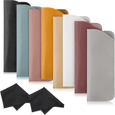 8 Pack Soft Glasses Cases Leather Eyeglass Cases