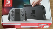 Nintendo Switch Console Grey Joy-Cons + Extras , 1 dead pixel