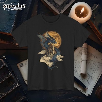 Fantasy Dragon Graphic Tee Mythical Creature Shirt Epic Dragon Art Unisex Fantas