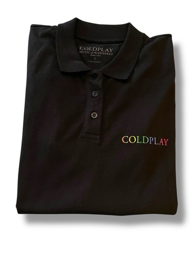 Coldplay Tour Polo Large Music of the Spheres 2022 World Tour Selten A1 Zustand
