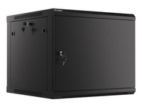 "Szafa Instalacyjna Rack WisząCa 19\" 9U 600X600 Czarna Drzwi Metalowe Lanberg (Fl"