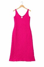 A New Day Pink Textured Sleeveless Midi Dress Women s Size S V-Neck