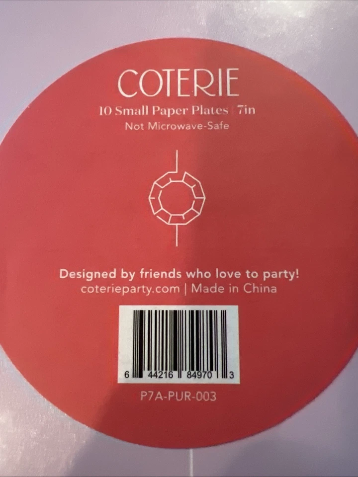 Paper Plate Birthday, Shower, Picnic  7” Set Of 10 Purple- Castle- Dream - Image 3 of 4