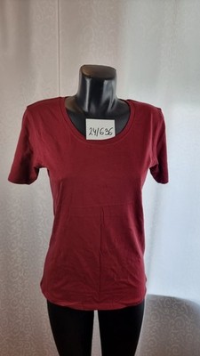 James & Nicholson Damen T-Shirt Größe M Dunkel Rot 100% Baumwolle Neu 240636
