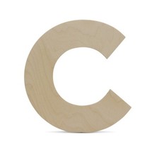 Wooden Letter C 12 inch, Unfinished Large Wood Letters for Crafts  Woodpeckers