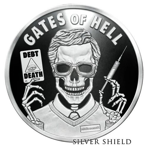 2020 1OZ GATES OF HELL PROOF - Silver Shield .999 Pure - "IN-HAND & LAST STOCK"