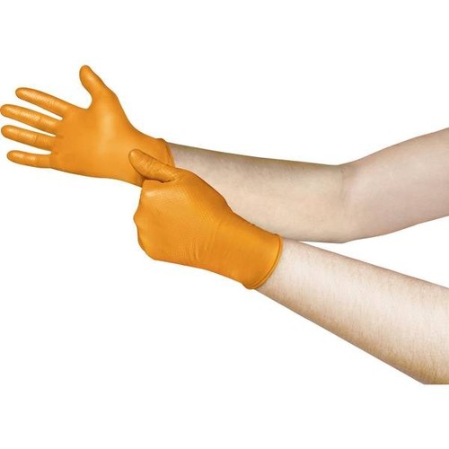 ERFURT Guanti Di Sicurezza In Nitrile Giallo, Taglia 8, Rivestimento Parziale, Antiscivolo Per Lavori Edili E Giardinaggio