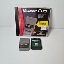 Lot of 2 PS1 Memory Cards Performance Pelican w/ Storage Case Tested