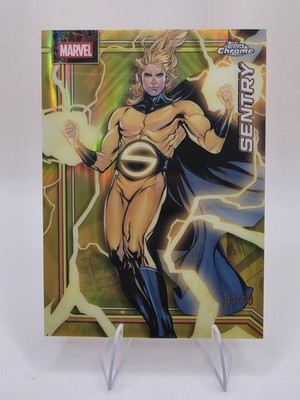 2026 Topps Chrome Marvel Sentry /50 True Gold Refractor SP
