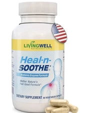 LivingWell Nutraceuticals Heal-N-Soothe 90 Capsules Exp 1/2028 New/Sealed