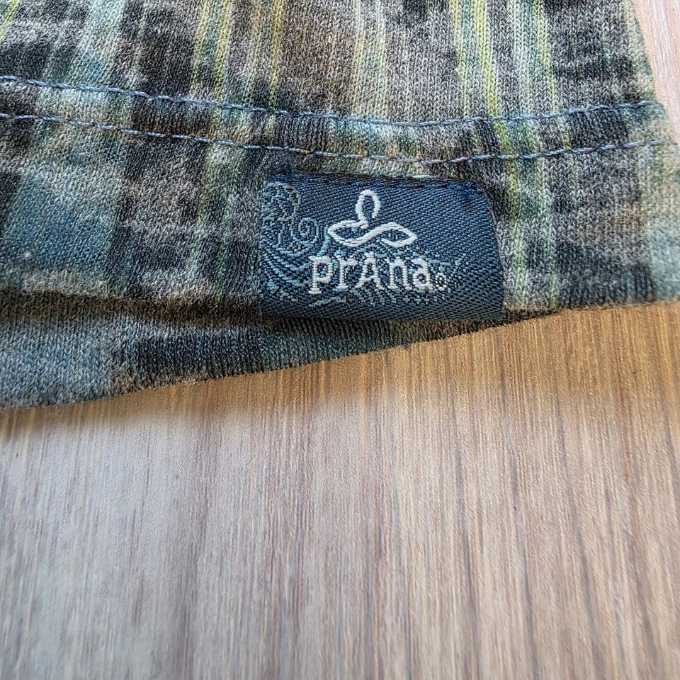 prAna Lottie Top Long Sleeve Shirt Organic Cotton Blend Women's Sz M Abstract  - Image 3 of 4