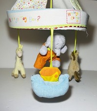 Vtg Mothercare Humphrey's Corner Cot Mobile Elephant Giraffe Horse Boat Nursery