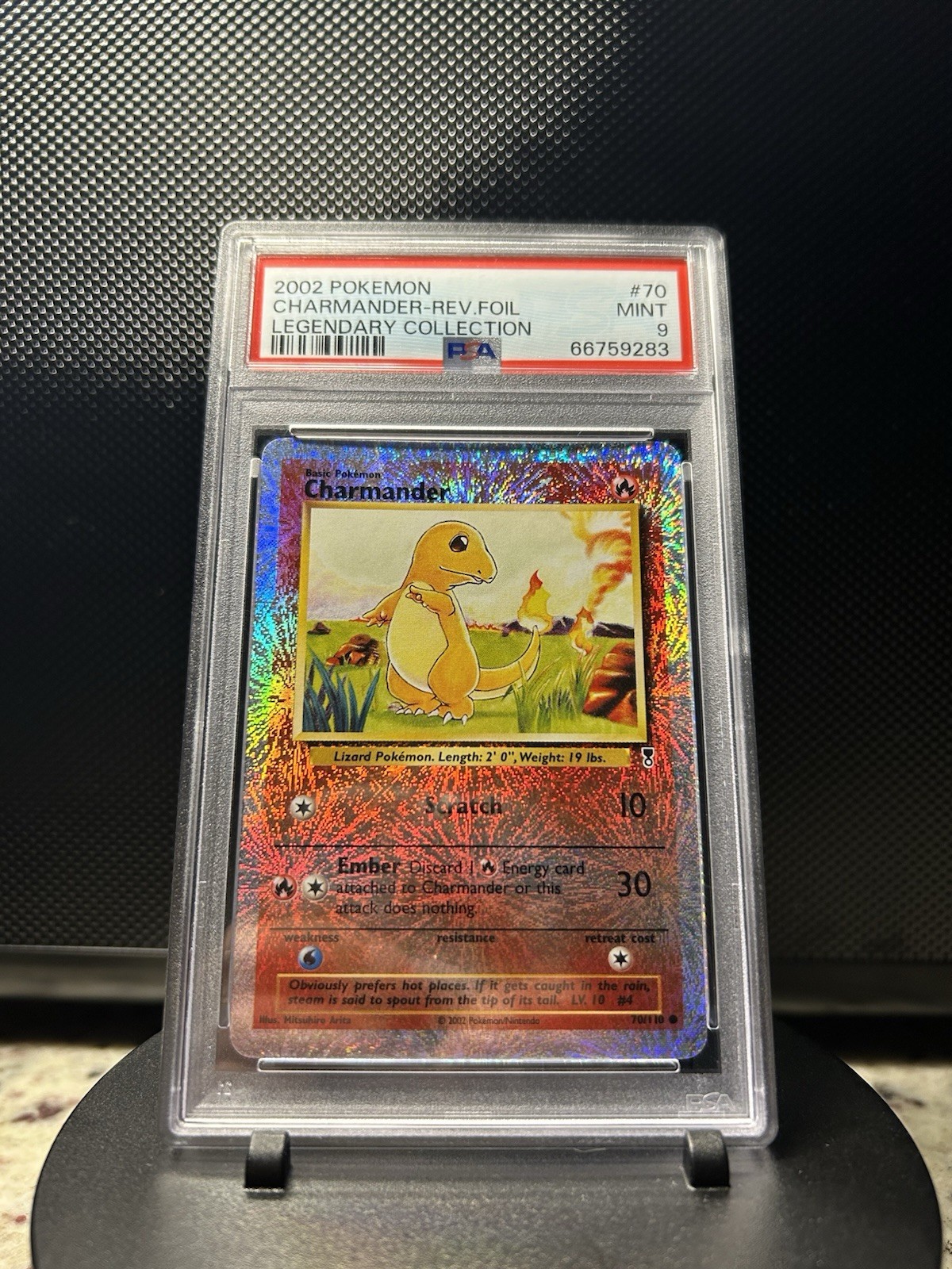 Pokémon Charmander Legendary Collection Reverse Holo 70/110 PSA 9 2002 Common