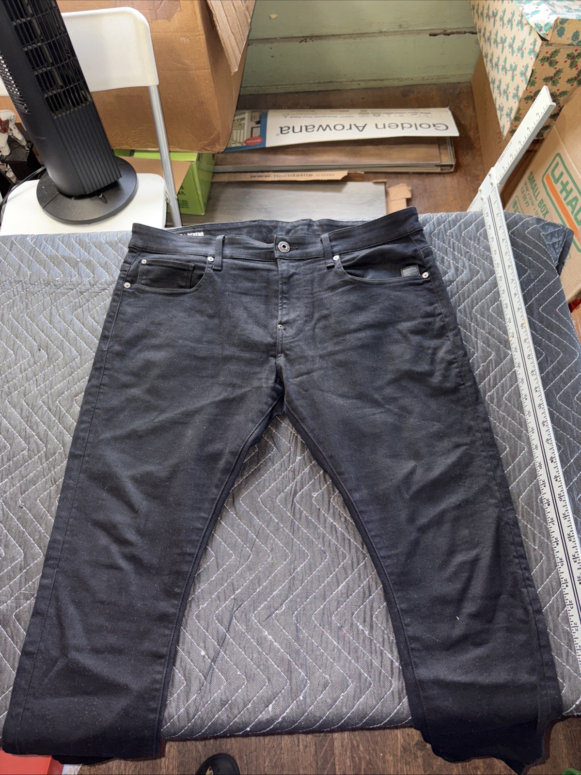 G-Star Raw Revend Skinny Jeans Mens Size 36 X 32 Black