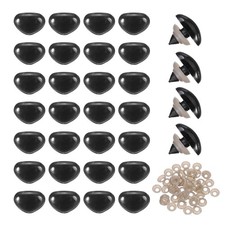 Safety Nose 50Pcs, 15mm Realistic Doll Safety Nose Black