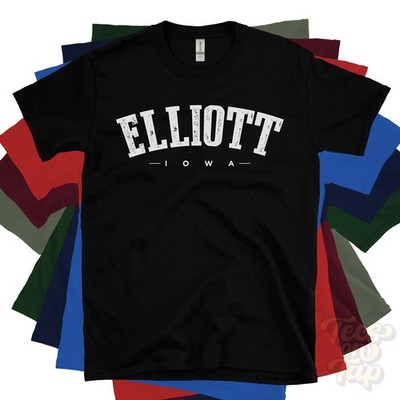 ELLIOTT IOWA T-SHIRT Griswold Cass USA Retro Uni Style Heimatstadt Geschenkidee