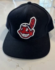 NOS American Needle Cleveland Indians Hat Snapback MLB 100% Wool Blue Cap