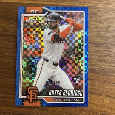 Topps Chrome 2026 Bryce Eldridge Giants Rookie RC Blue X-Fractor #254 /150
