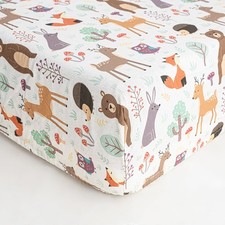 Fitted Crib Sheets,Organic Sheet Set for Toddler Mattress, Turkish Cotton Min...