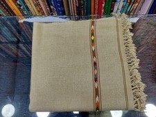 Handmade Wool Afghan Patoo Shawl: Unisex Warm Winter Blanket