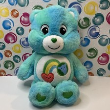 Care Bears LOVE THE EARTH Blue Bear 2021 12" Plush Stuffed Animal EUC