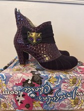 Irregular Choice Miaow High Heel Ankle Boot In Purple Size UK 6.5 Or US 9