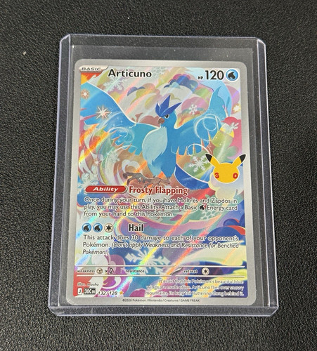 Pokemon Articuno 132/128 30th Celebration Illustration Rare Holo English