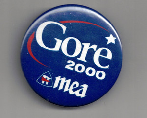 LABOR UNION PRESIDENTIAL CAMPAIGN BUTTON AL GORE PROFESSIONAL EMPLOYEES ASSOC