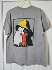 Sea Dog Brewing Co Beer Brewery T-Shirt Men's Size Large Portland Maine Gray  AB