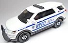 2021 MATCHBOX 2016 FORD INTERCEPTOR UTILITY NYPD WHITE DIECAST 3 1/8" POLICE SUV