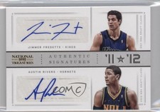 2012 Panini National Treasures Gold 12/25 Austin Rivers Jimmer Fredette Auto 0b9