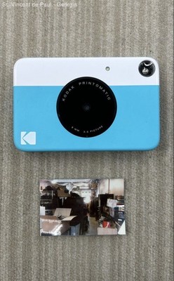 KODAK Printomatic Digital Instant Print Camera, Uses Zink 2x3'' Photo Paper, Blue