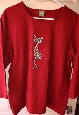 Nature Of Being By Great Shirts Fall Cat Pumpkins Size XL Long Sleeve 