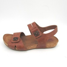 Eurosoft by Sofft Gallatin Brown Leather Cork Comfort Sandal Women's Size 8M