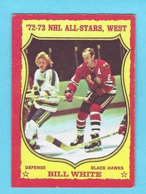 1973-74 OPC 78 Bill White West All-Stars! Chicago Black Hawks! NM!   *SET BREAK*