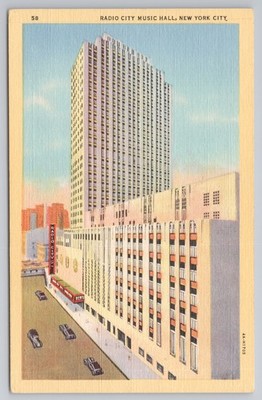 Radio City Music Hall New York City NY Leinen Curteich