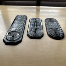 3 Vintage Black Ceramic Door Finger Plate Antique Style Hardware Door Push Plate