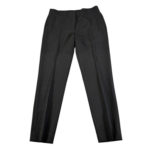 Akris, Akris Punto Black Pintuck Tailored Trousers Size 6 Stretch Zip Pockets