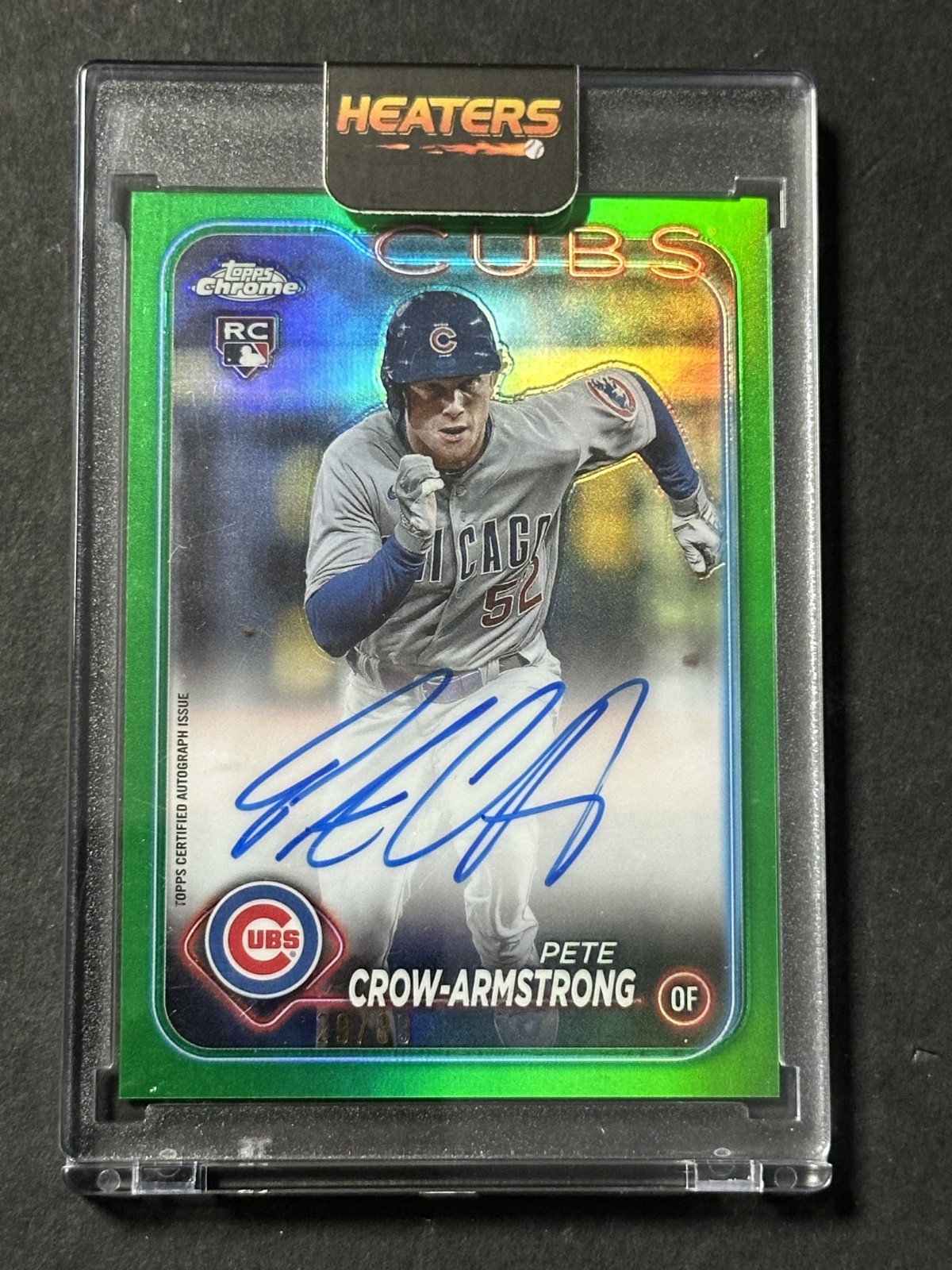 2024 Topps Chrome Green Autograph #RA-PC Pete Crow Armstrong RC AUTO /99