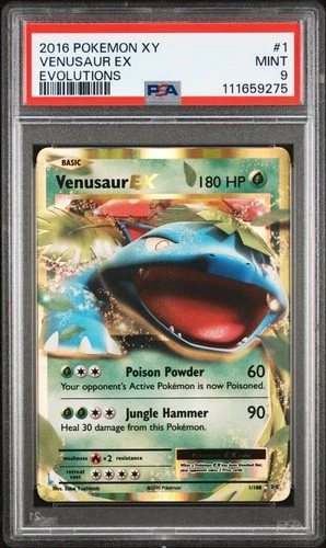 2016 POKEMON XY EVOLUTIONS #1 VENUSAUR EX PSA 9