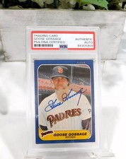 1986 Fleer #322 HOF Rich Goose Gossage San Diego Padres PSA/DNA Authentic Auto