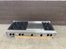 Bluestar 60" Gas Range Top  - RGTNB606GSS - 6 Burners + 24" Griddle Stainless