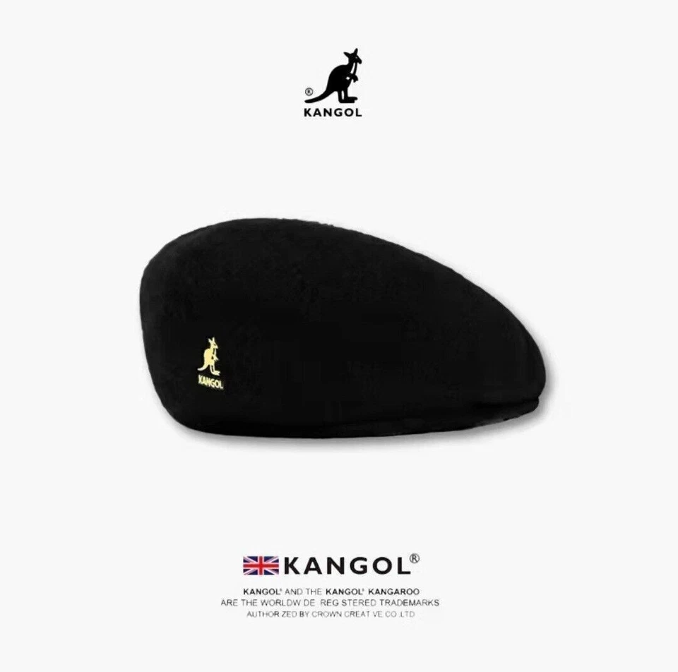 Kangol Wool 504 Flat Cap Men Women Casual Woolen Beret Hat Winter Newsboy Caps - Image 3 of 4