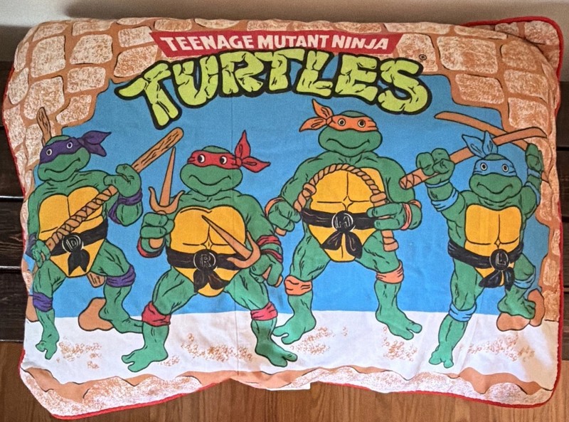 Sears Perma-Prest TMNT Standard Cotton Multicolor Pillowcase Envelope Closure