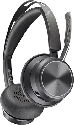 Poly Voyager Focus 2 USB-C C Headset USB-A / C Adapter (A58JCAA) Black Grey