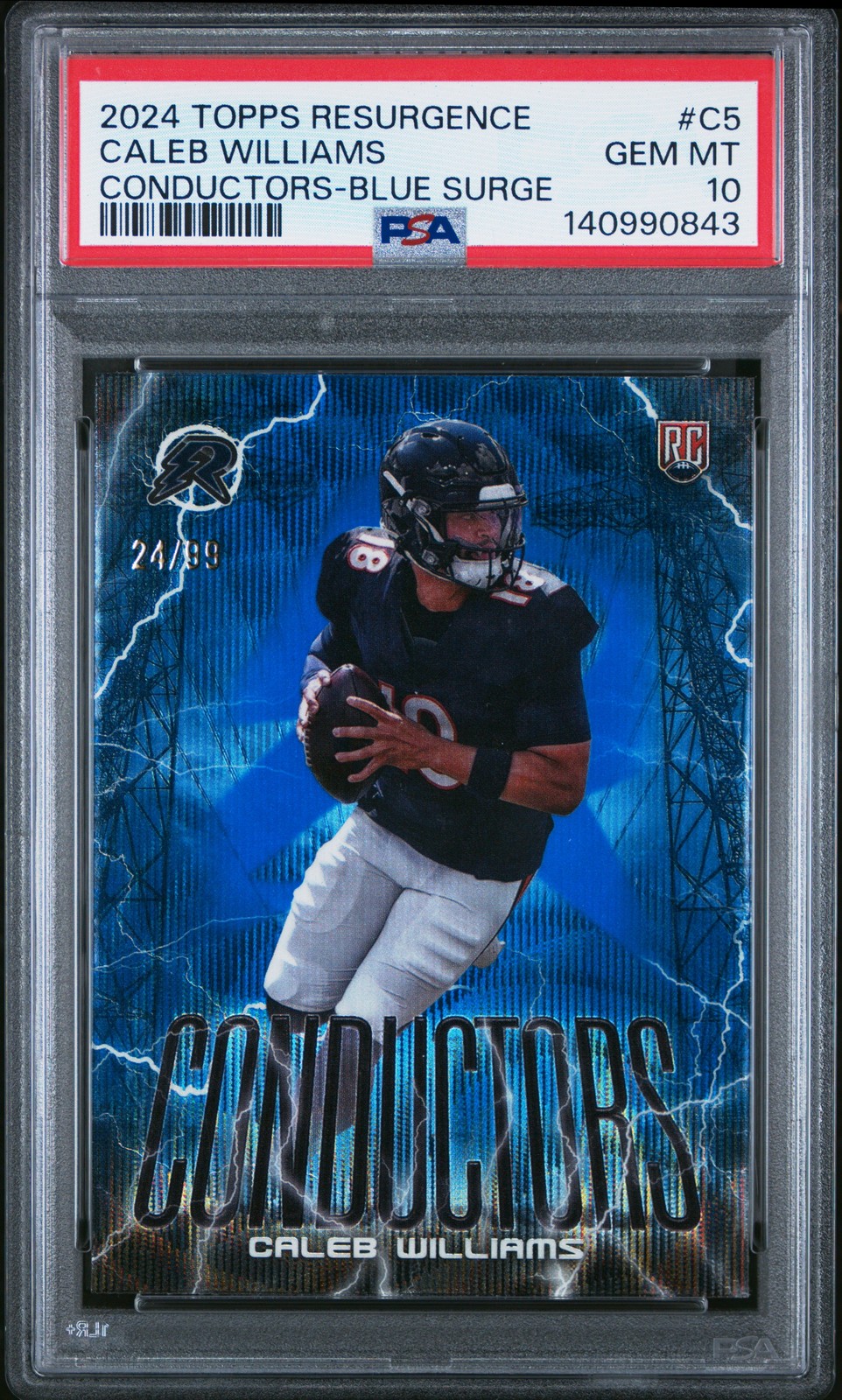 Caleb Williams Topps Resurgence Conductors #C5 Blue Surge