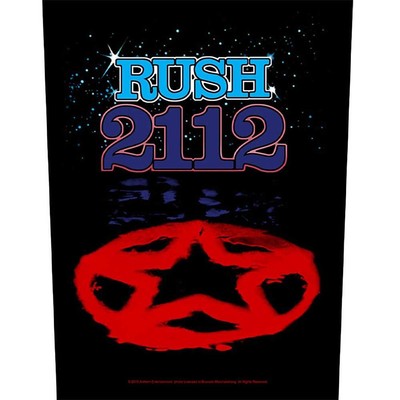 Rush Back Patch 2112 Band Logo new Official Black Size One Size