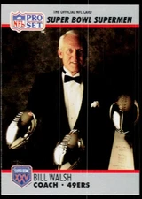Bill Walsh, 1990-91 Pro Set Super Bowl XXV Silver, #31, San Francisco 49ers,