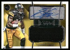 2015 Donruss Sig Series #481 Sammie Coates Rookie Jersey Auto RC AU MEM Card. rookie card picture