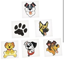 36 Puppy Dog Temporary Tattoos Approx. 1.25" Individually Packaged party favor